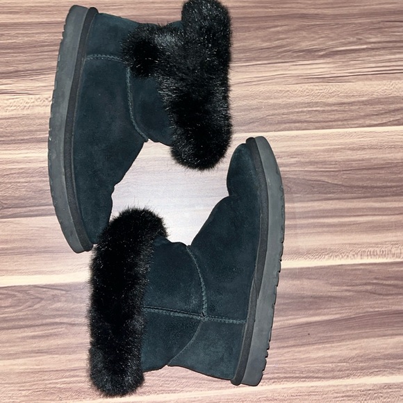 UGG CATHIE SUEDE FAUX FUR BOOTIES - Picture 4 of 16